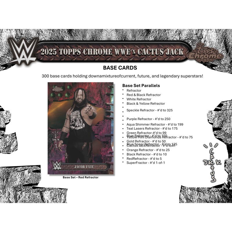 2025 Topps Chrome WWE x Cactus Jack Hobby Box