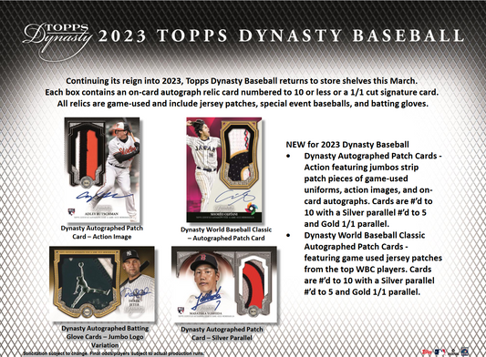 2023 Topps Dynasty Baseball Hobby Box