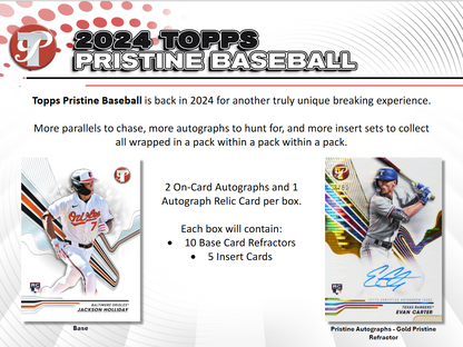 2024 Topps Pristine Baseball Hobby 8 Box Case